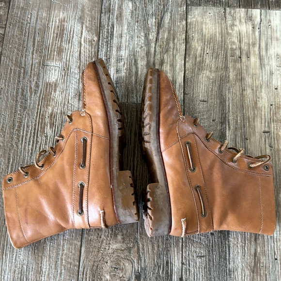 SPERRY TOP SIDER WOMEN BROWN CANVAN AVON ANKLE BOOTS SIZE 6.5M - Picture 4 of 9